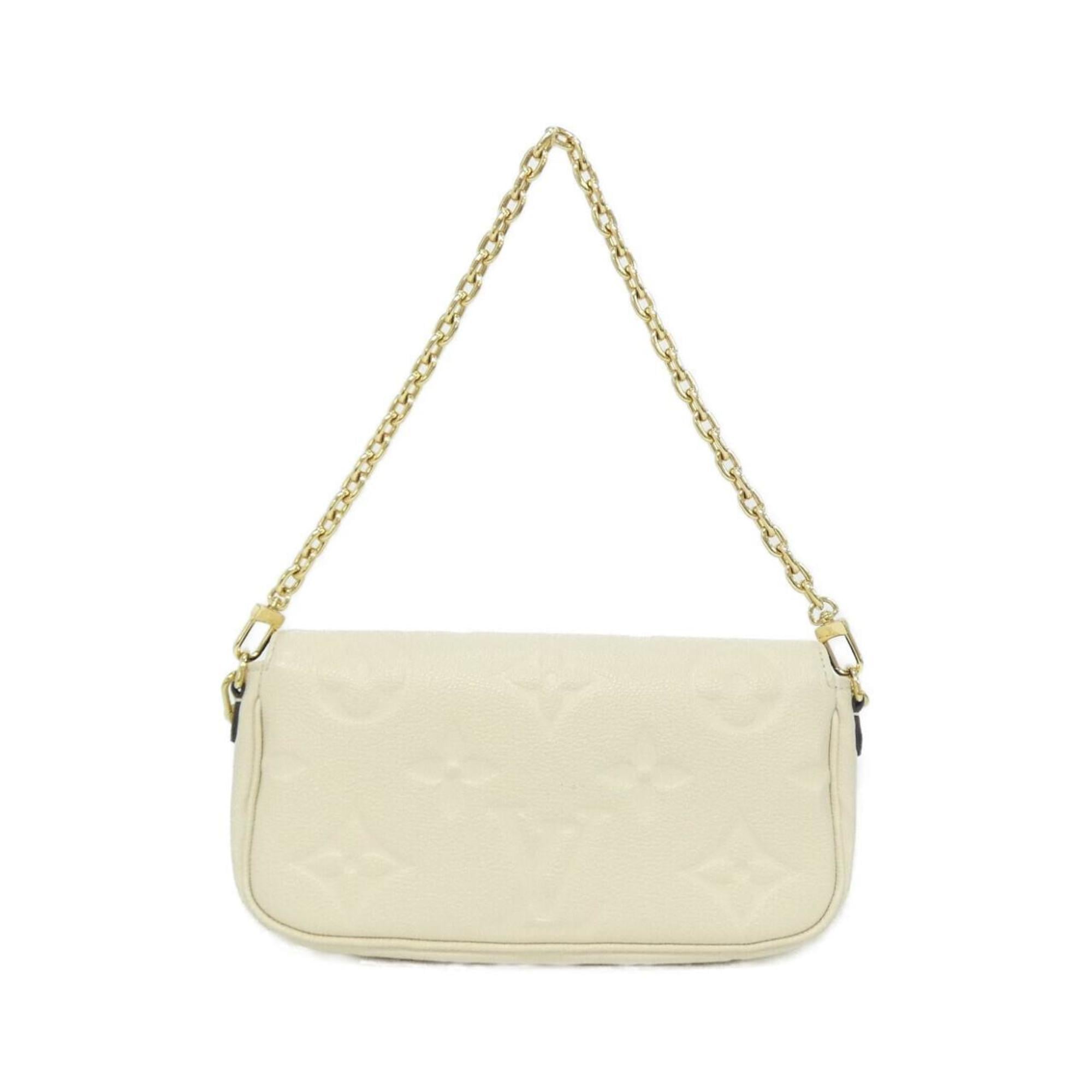 Louis Vuitton Cream Leather Shoulder Bag