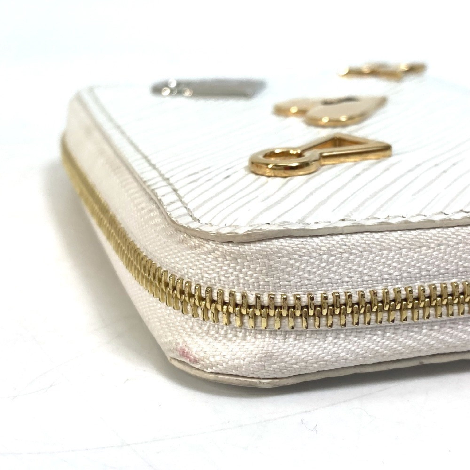 Louis Vuitton Epi Blanc White Epi Leather Coin Purse/Coin Case
