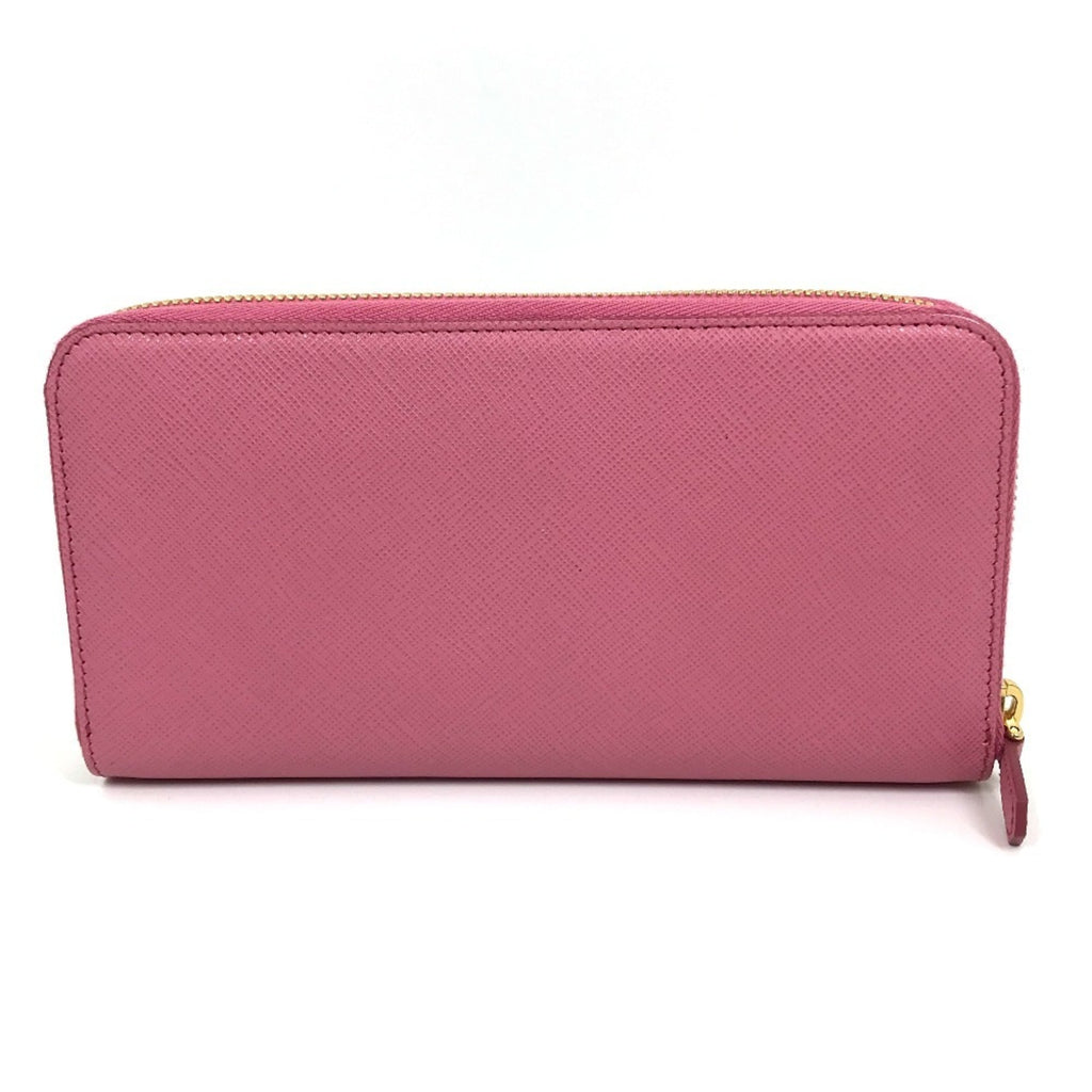 Prada Saffiano Begonia Pink Leather Long Wallet (Bi-Fold)
