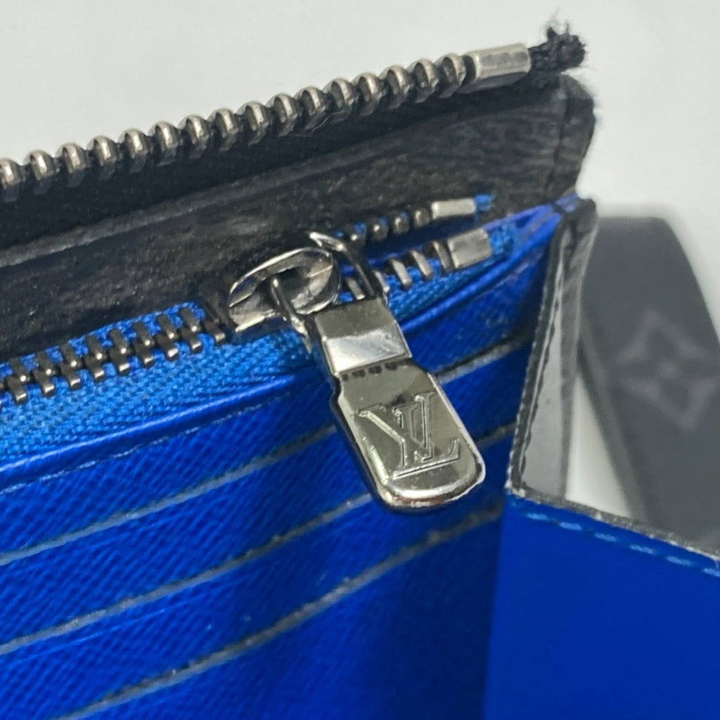 Louis Vuitton Monogram Eclipse Black Blue Monogram Eclipse Long Wallet