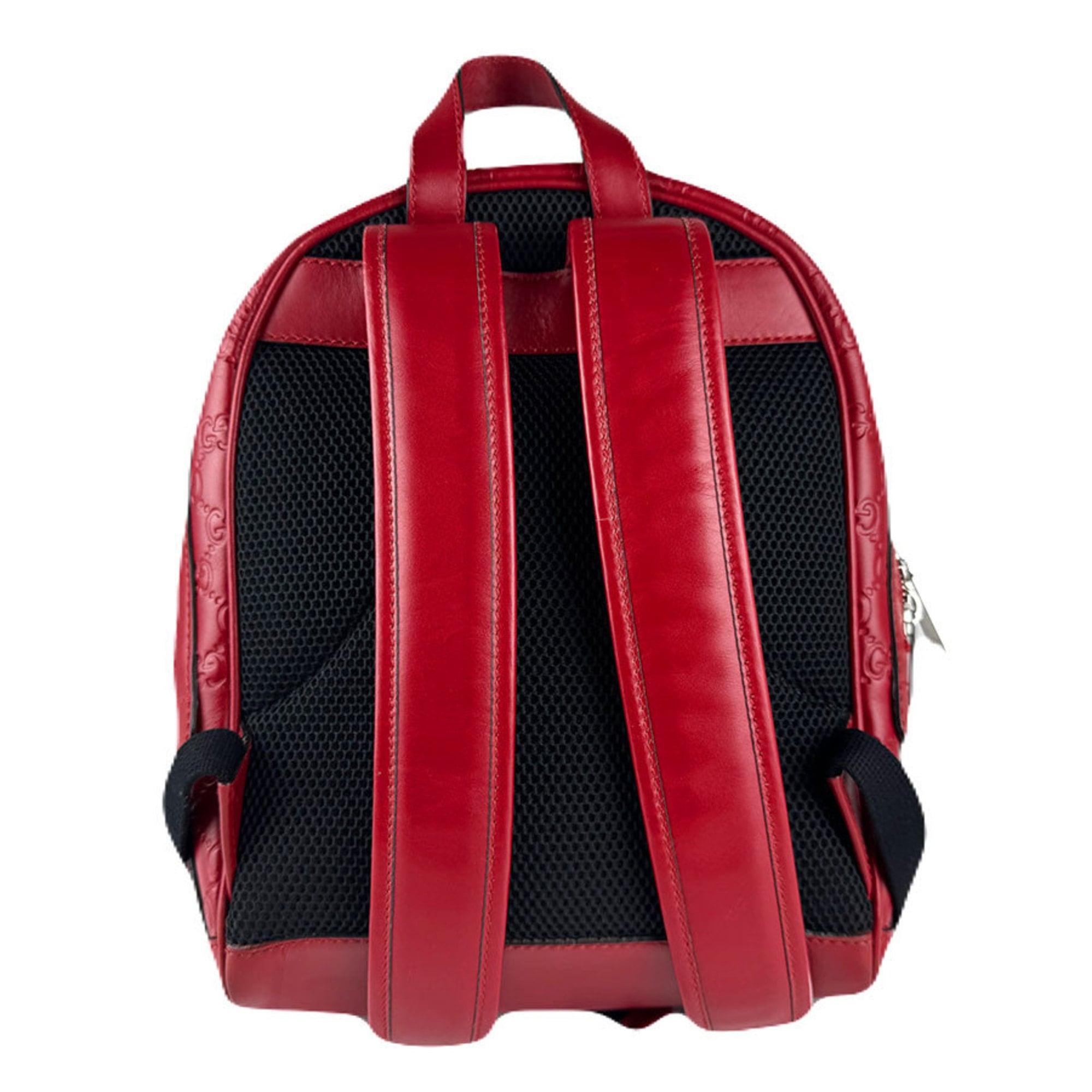 Gucci Red Color Leather Backpack (Pre-Owned)