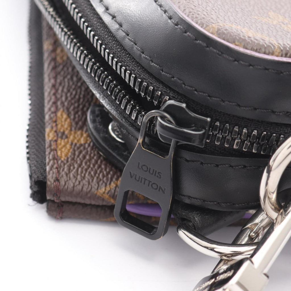 Louis Vuitton Black Brown Monogram Macassar Purple Coated Canvas Shoulder Bag