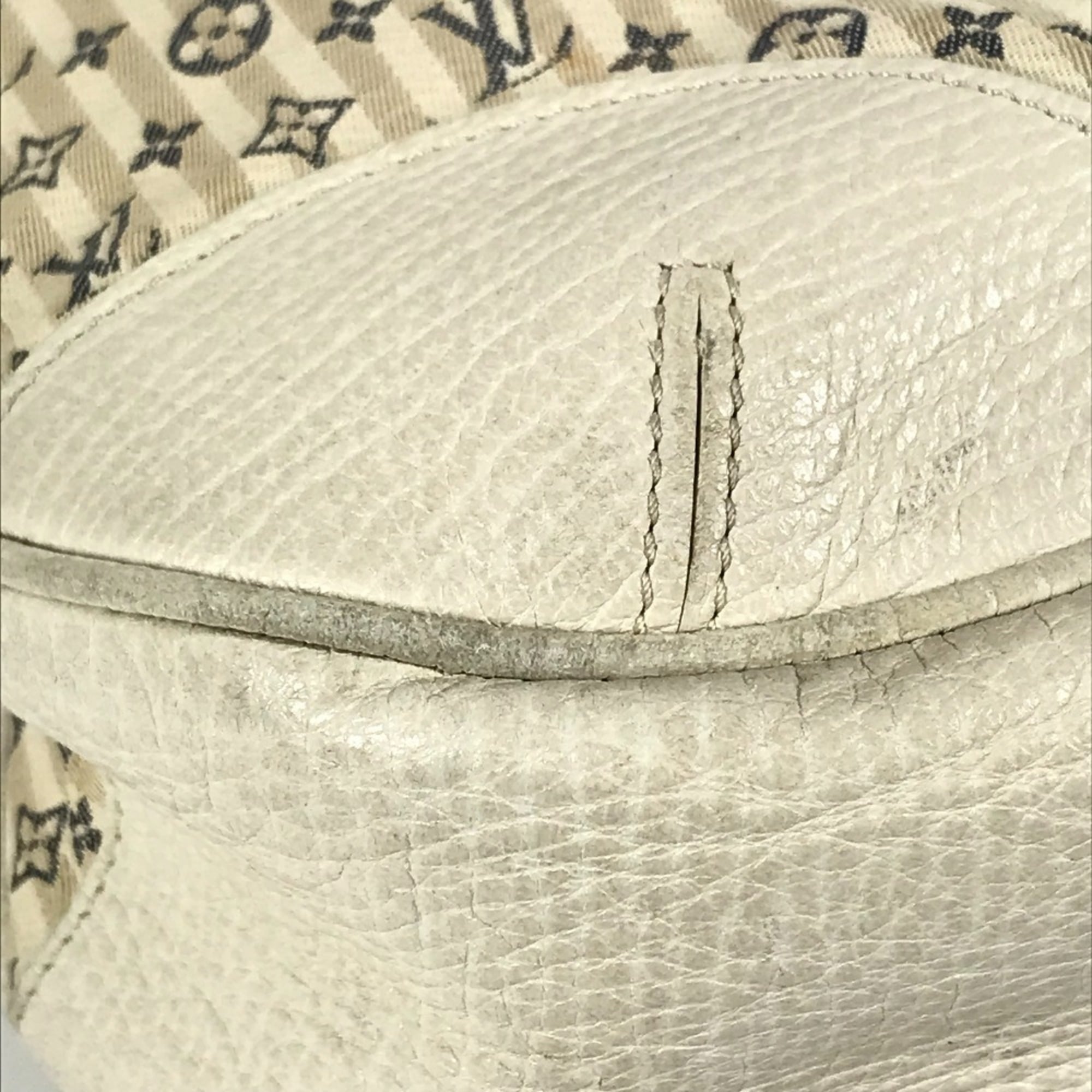 Louis Vuitton Monogram Mini Lin Beige White Monogram Mini Lin Handbag Tote Bag