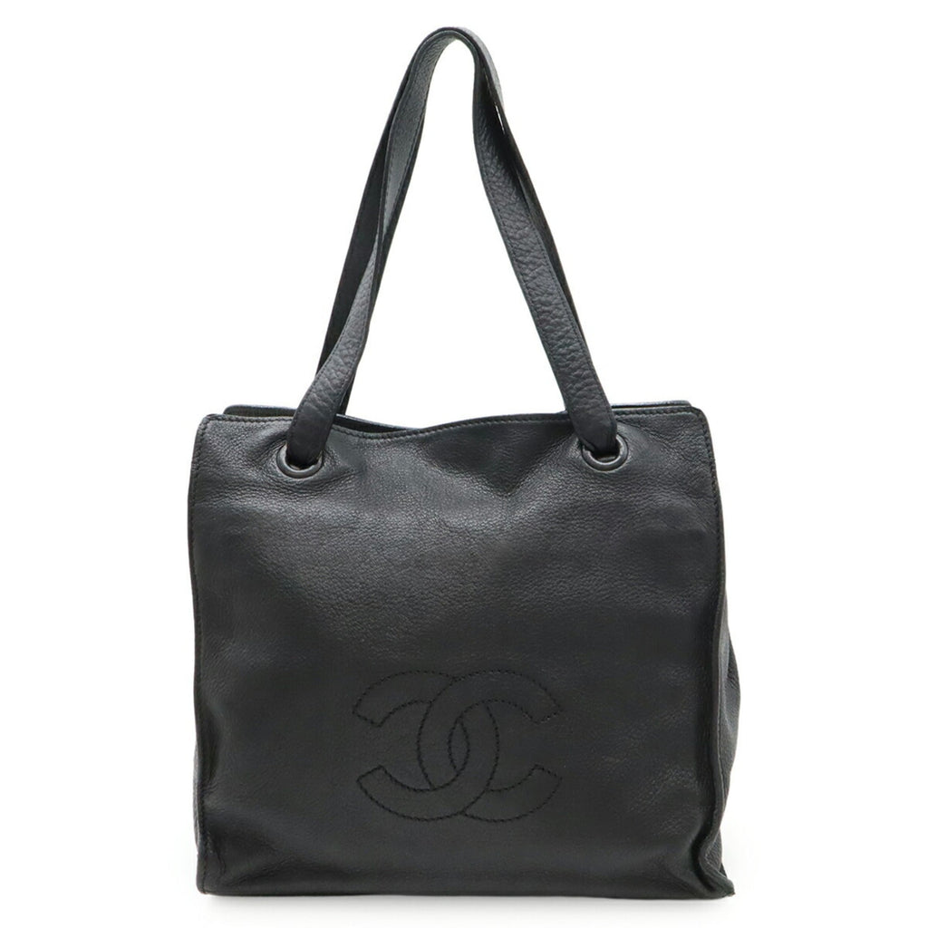 Chanel Black Leather Shoulder Bag Tote Bag