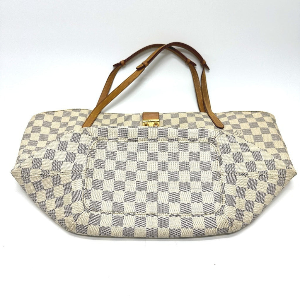 Louis Vuitton White Damier Azur Shoulder Bag Tote Bag