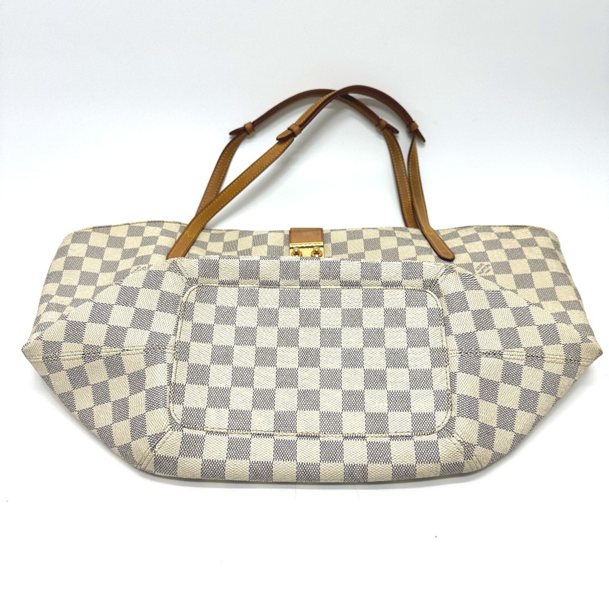 Louis Vuitton White Damier Azur Shoulder Bag Tote Bag