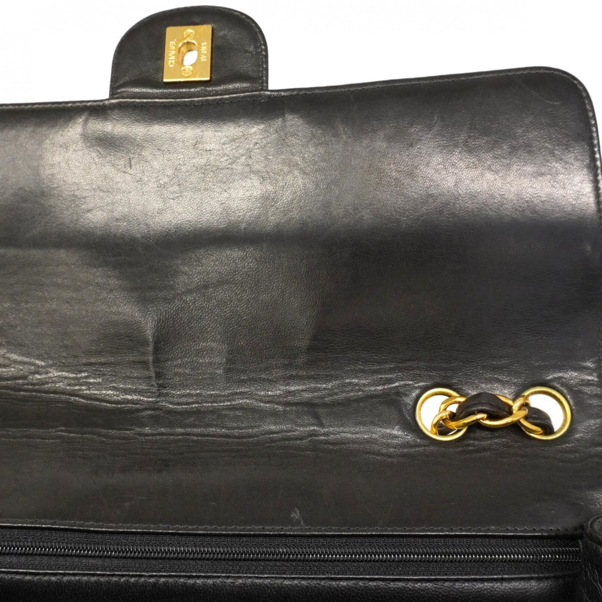 Chanel Black Leather Shoulder Bag