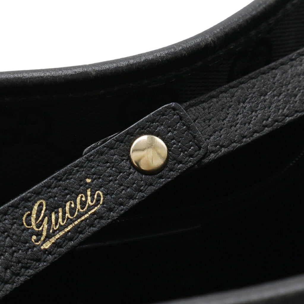 Gucci Abbey Black Leather Shoulder Bag Tote Bag (Pre-Owned)