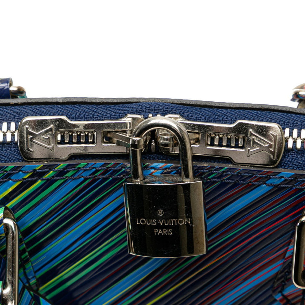 Louis Vuitton Blue Multi-Color Leather Handbag Shoulder Bag