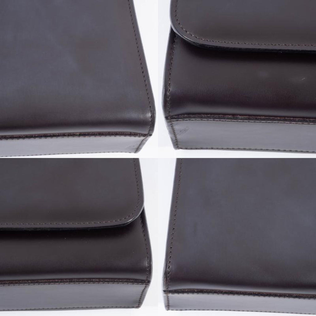 Gucci Dark Brown Leather Shoulder Bag (Pre-Owned)