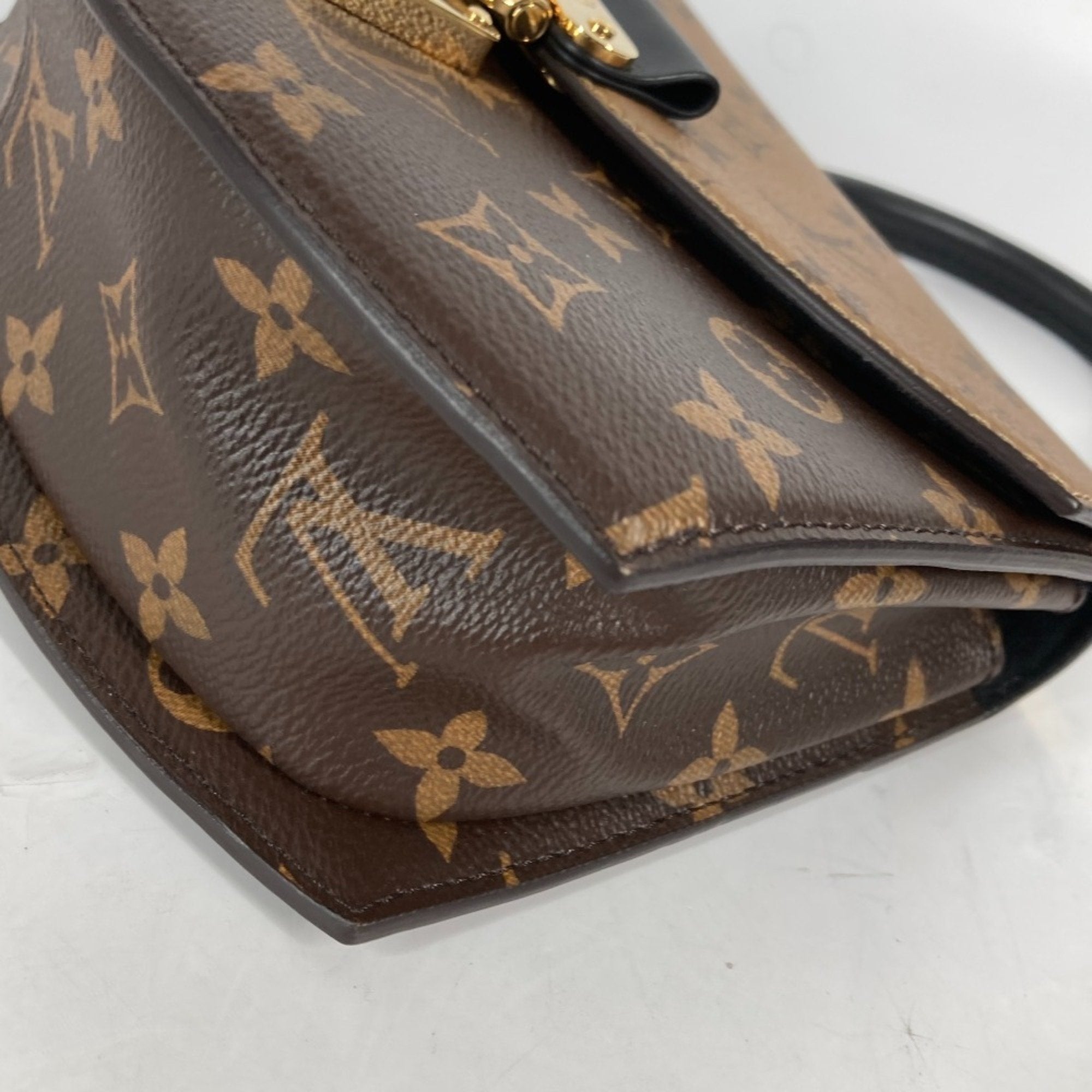 Louis Vuitton Beige Brown Monogram Reverse Monogram Reverse Handbag Shoulder Bag