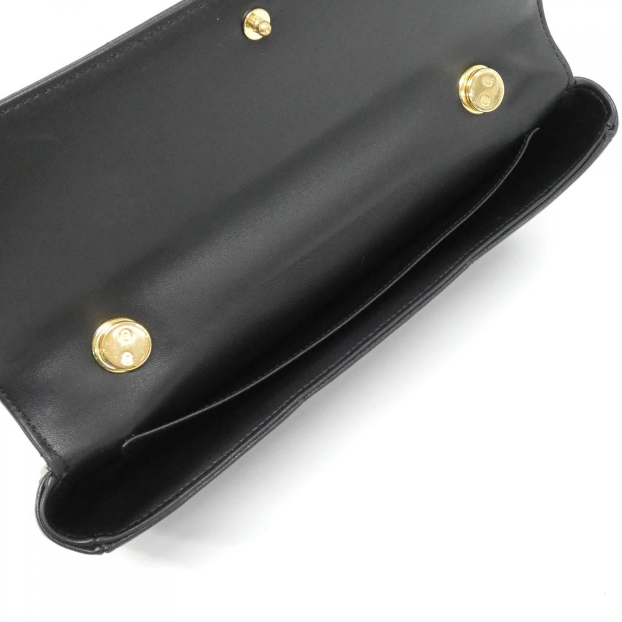 Celine Black Leather Shoulder Bag