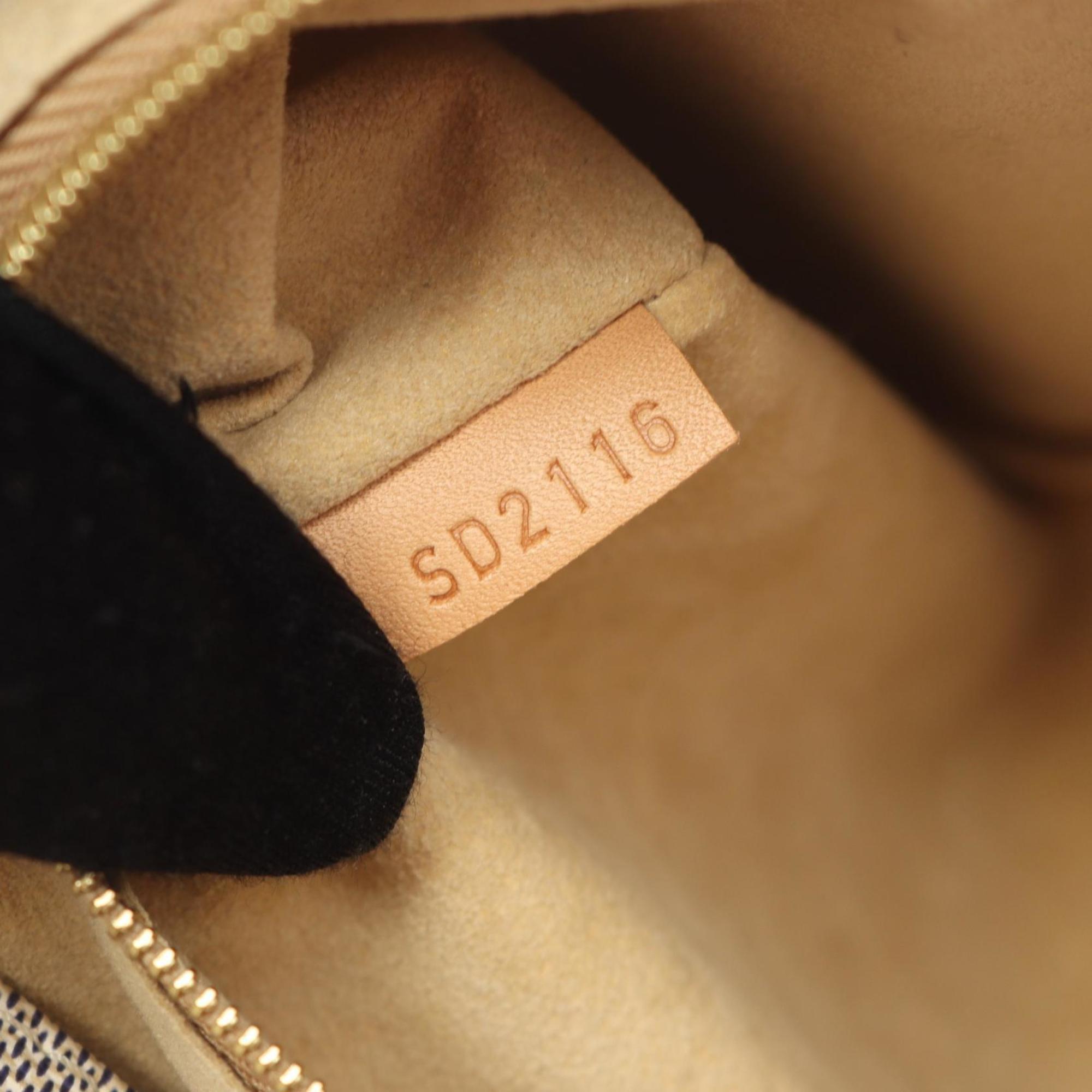 Louis Vuitton White Coated Canvas Leather Shoulder Bag