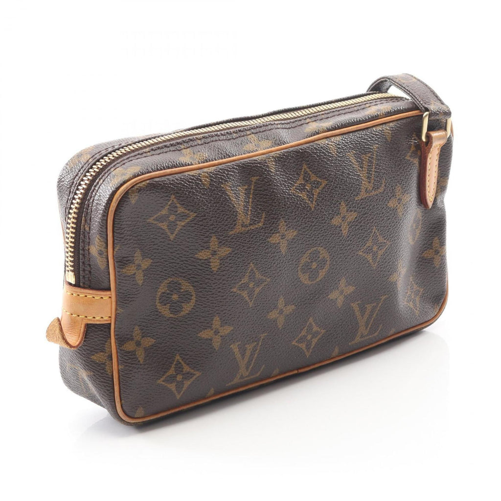 Louis Vuitton Brown Coated Canvas Leather Shoulder Bag