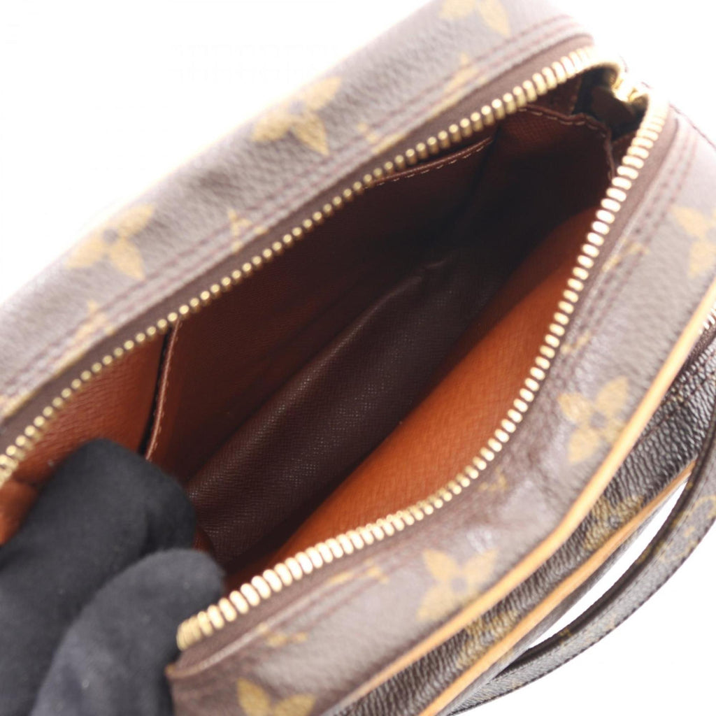 Louis Vuitton Brown Monogram Coated Canvas Leather Handbag Shoulder Bag