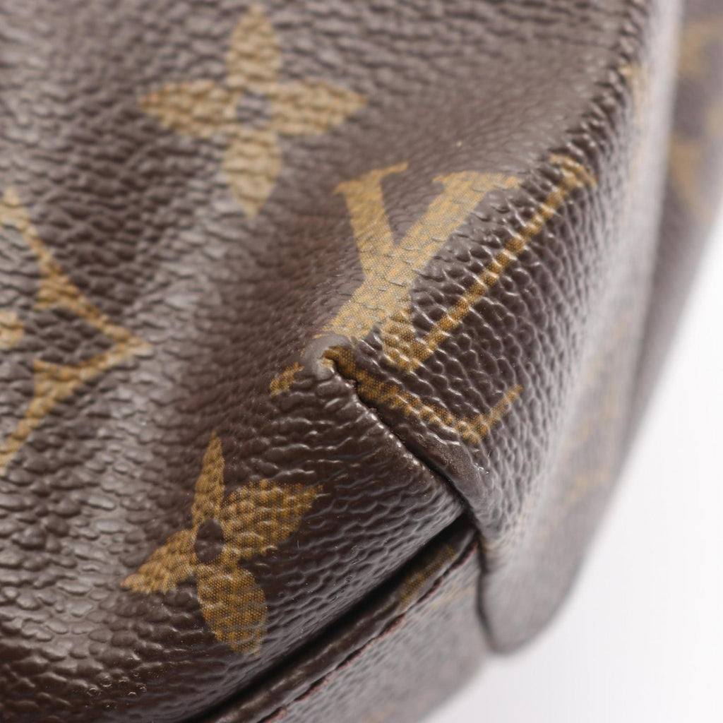 Louis Vuitton Brown Monogram Coated Canvas Leather Tote Bag