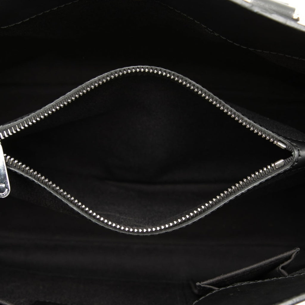 Louis Vuitton Black Noir Leather Handbag Tote Bag