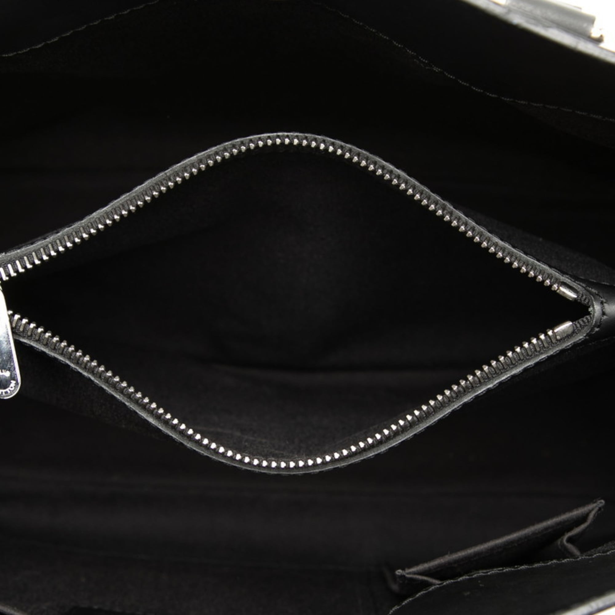 Louis Vuitton Black Noir Leather Handbag Tote Bag