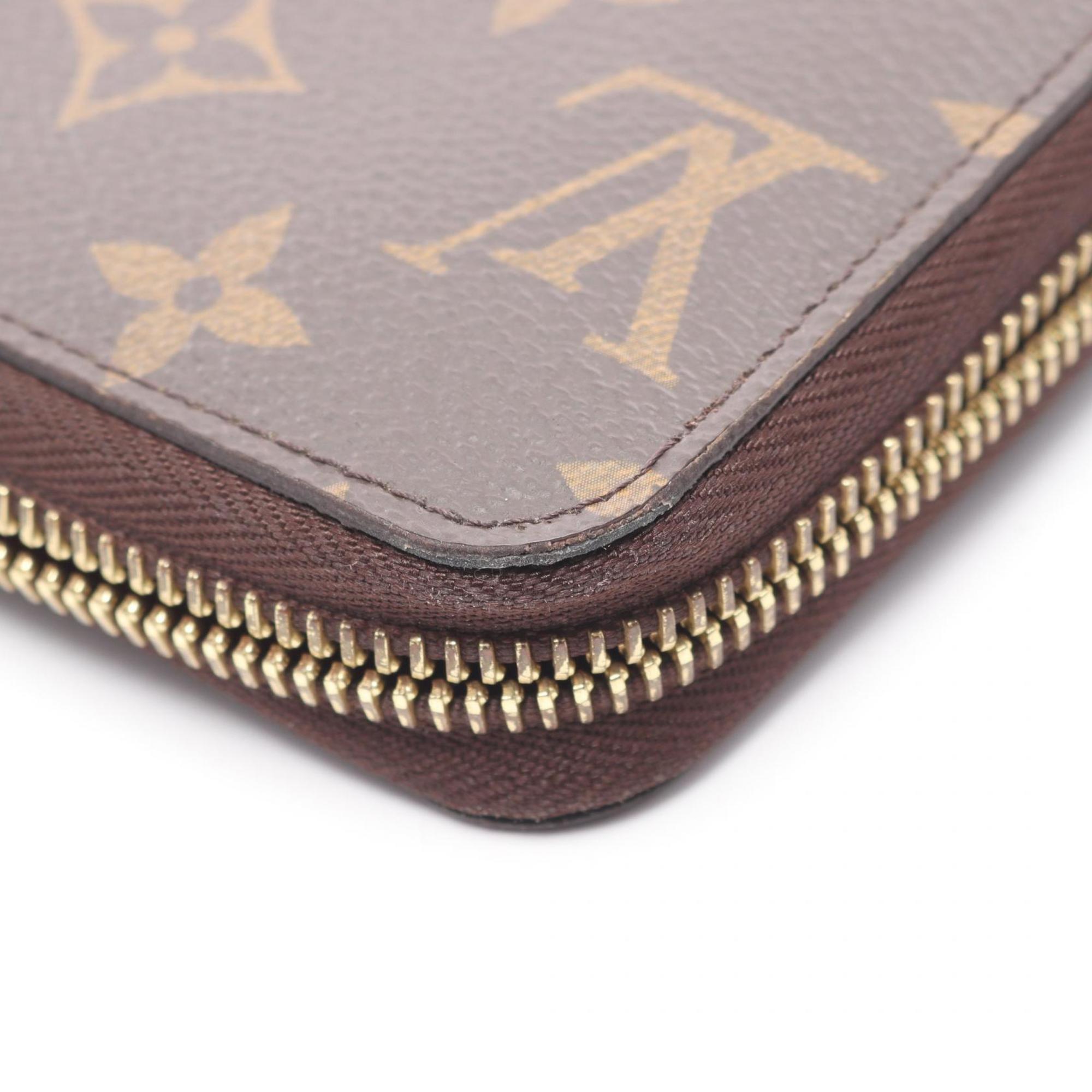 Louis Vuitton Brown Fuchsia Pink Coated Canvas Long Wallet