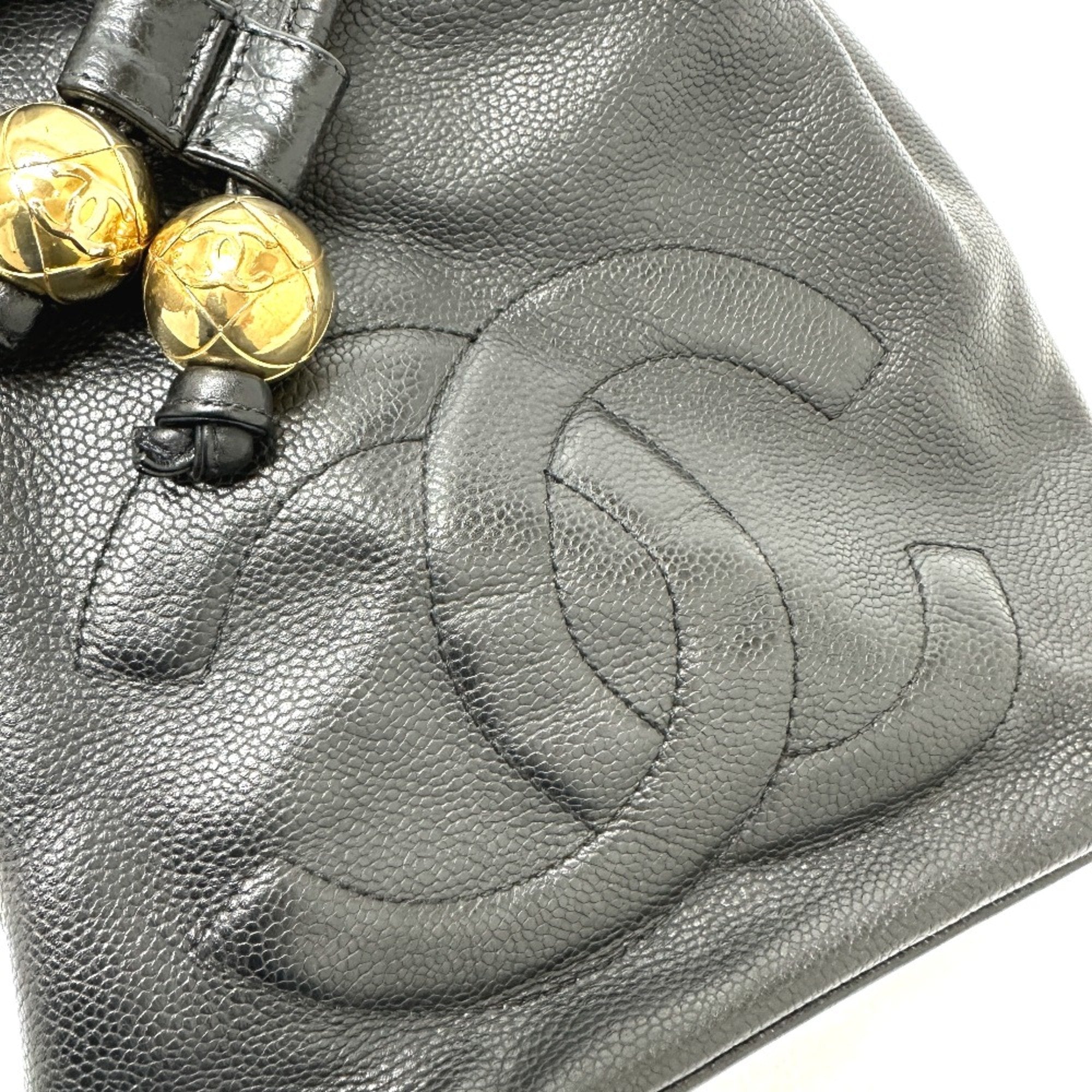 Chanel Black Leather Shoulder Bag