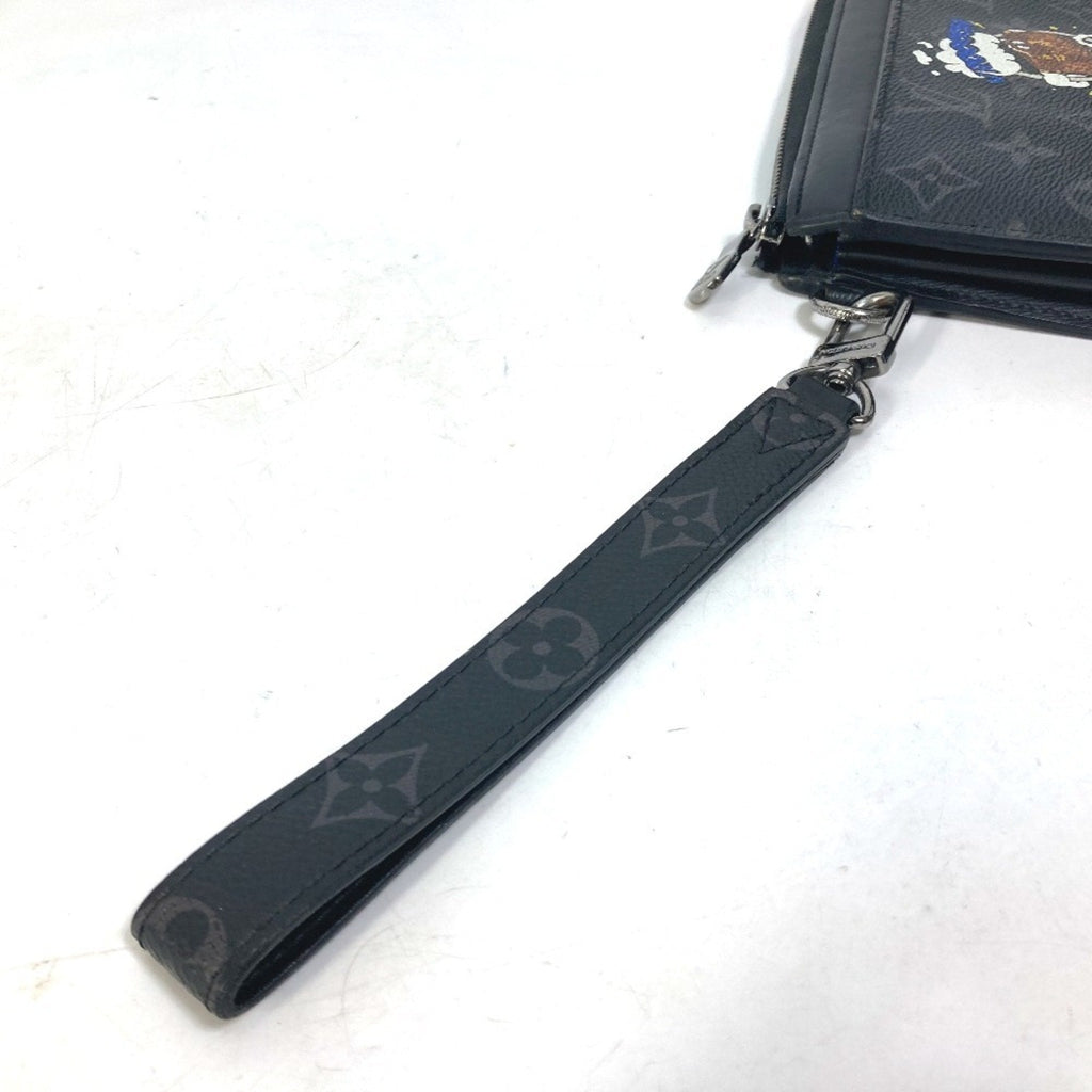 Louis Vuitton Monogram Eclipse Black Blue Monogram Eclipse Long Wallet