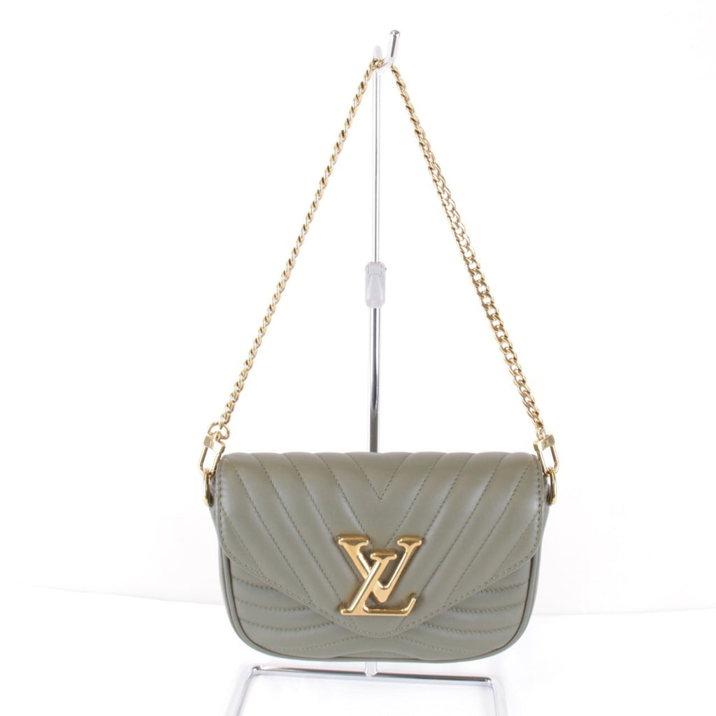 Louis Vuitton Khaki Leather Shoulder Bag