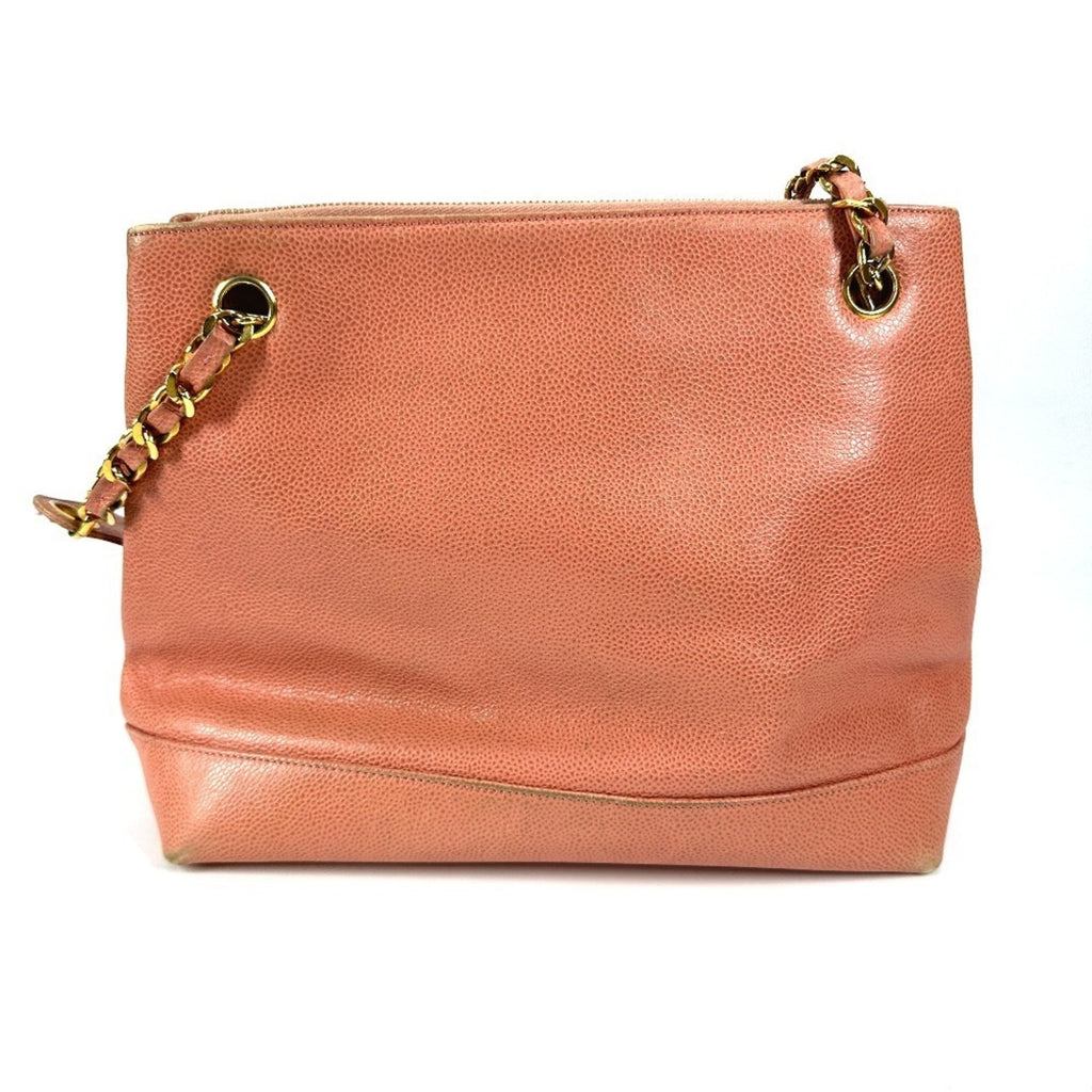 Chanel Pink Grained Calfskin Shoulder Bag Tote Bag