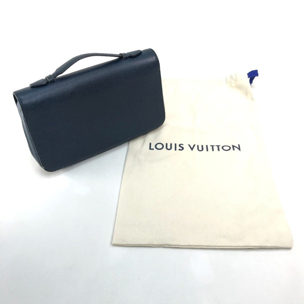 Louis Vuitton Taiga Blue Ocean Taiga Leather Long Wallet