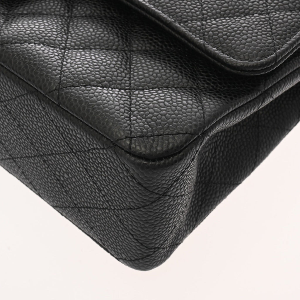 Chanel Black Grained Calfskin Shoulder Bag