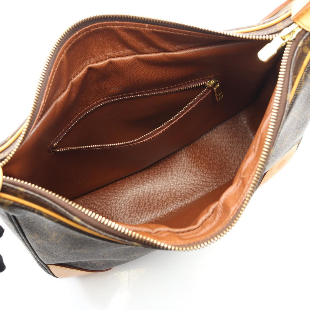 Louis Vuitton Brown Coated Canvas Leather Shoulder Bag