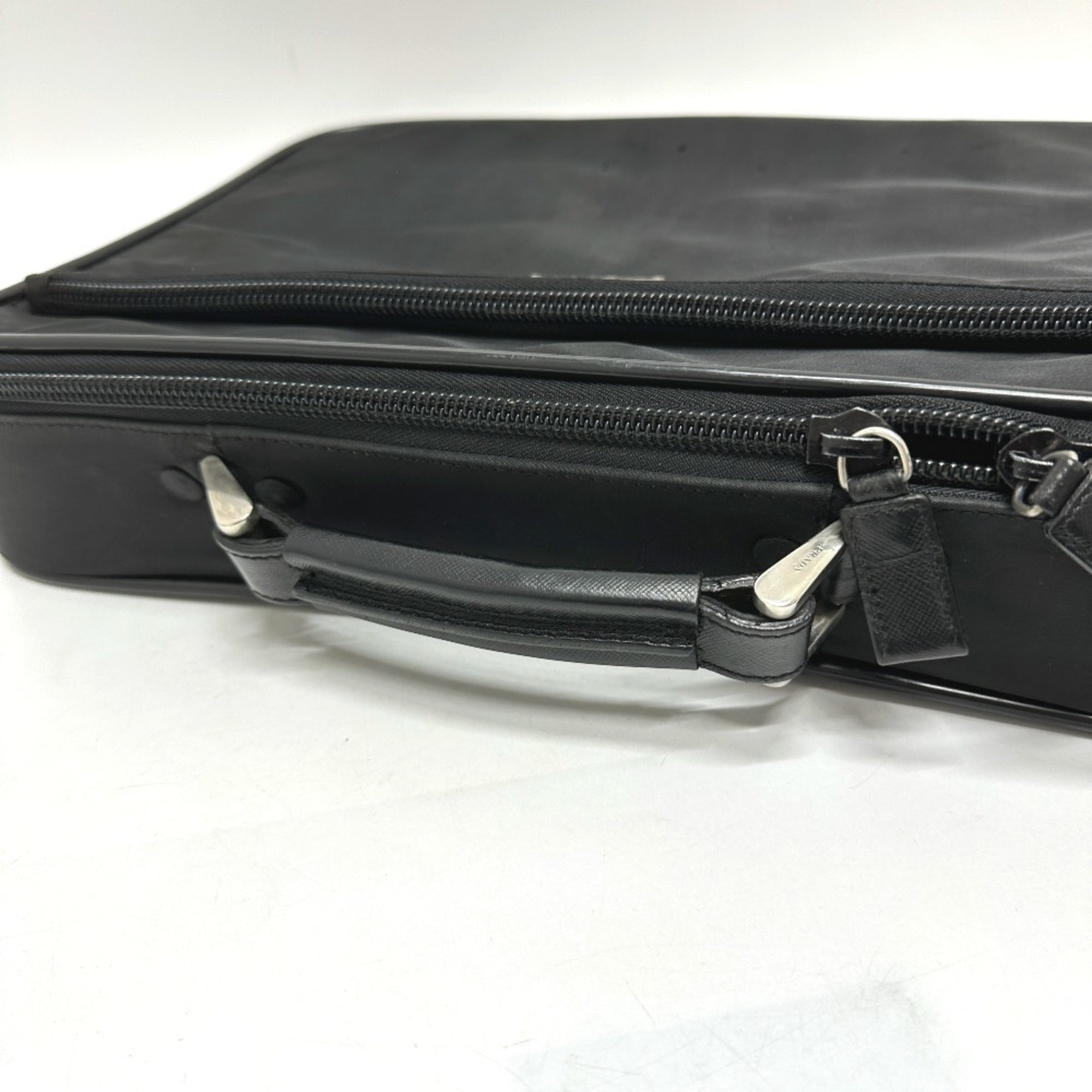 Prada Black Nylon Briefcase Shoulder Bag