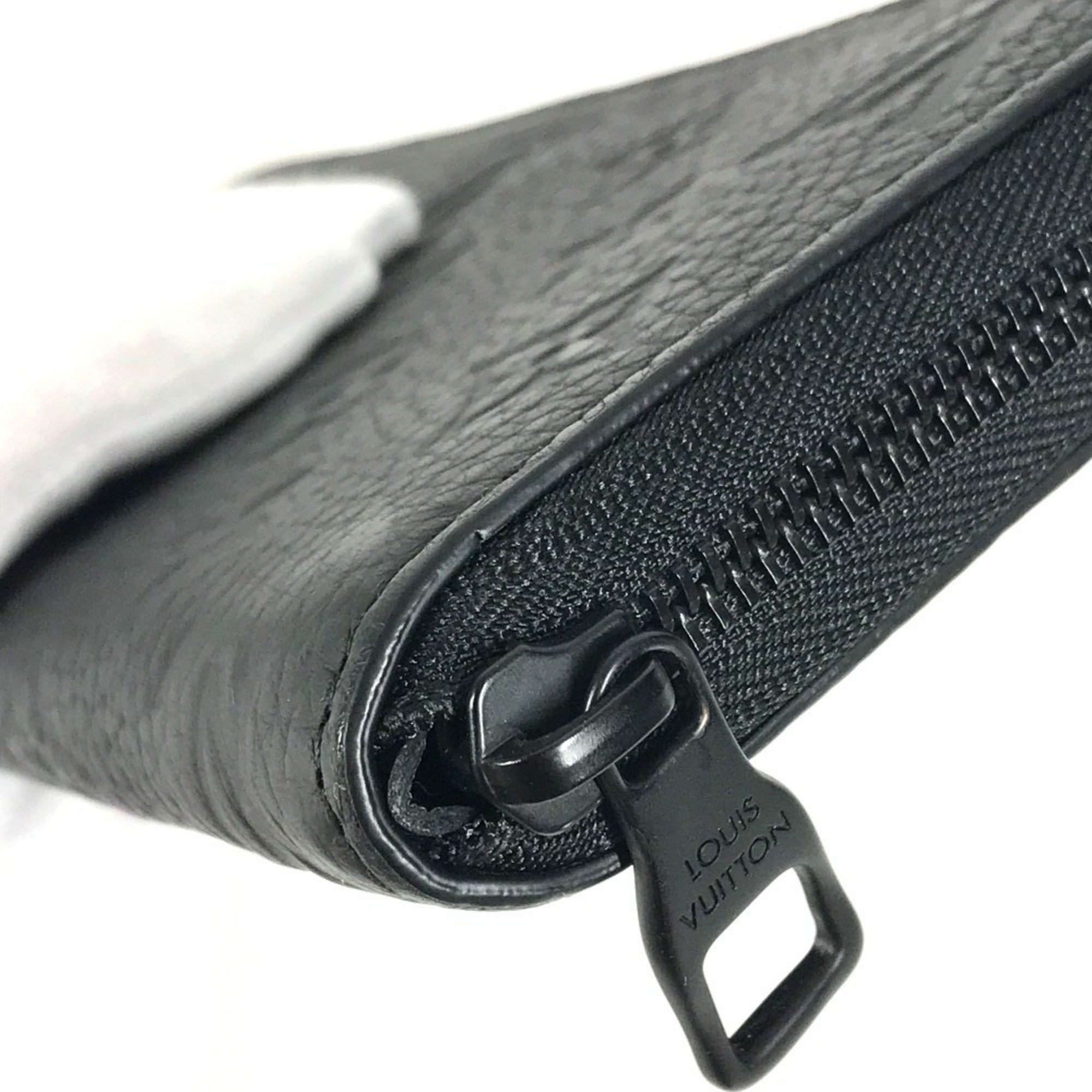 Louis Vuitton Black Noir Leather Long Wallet