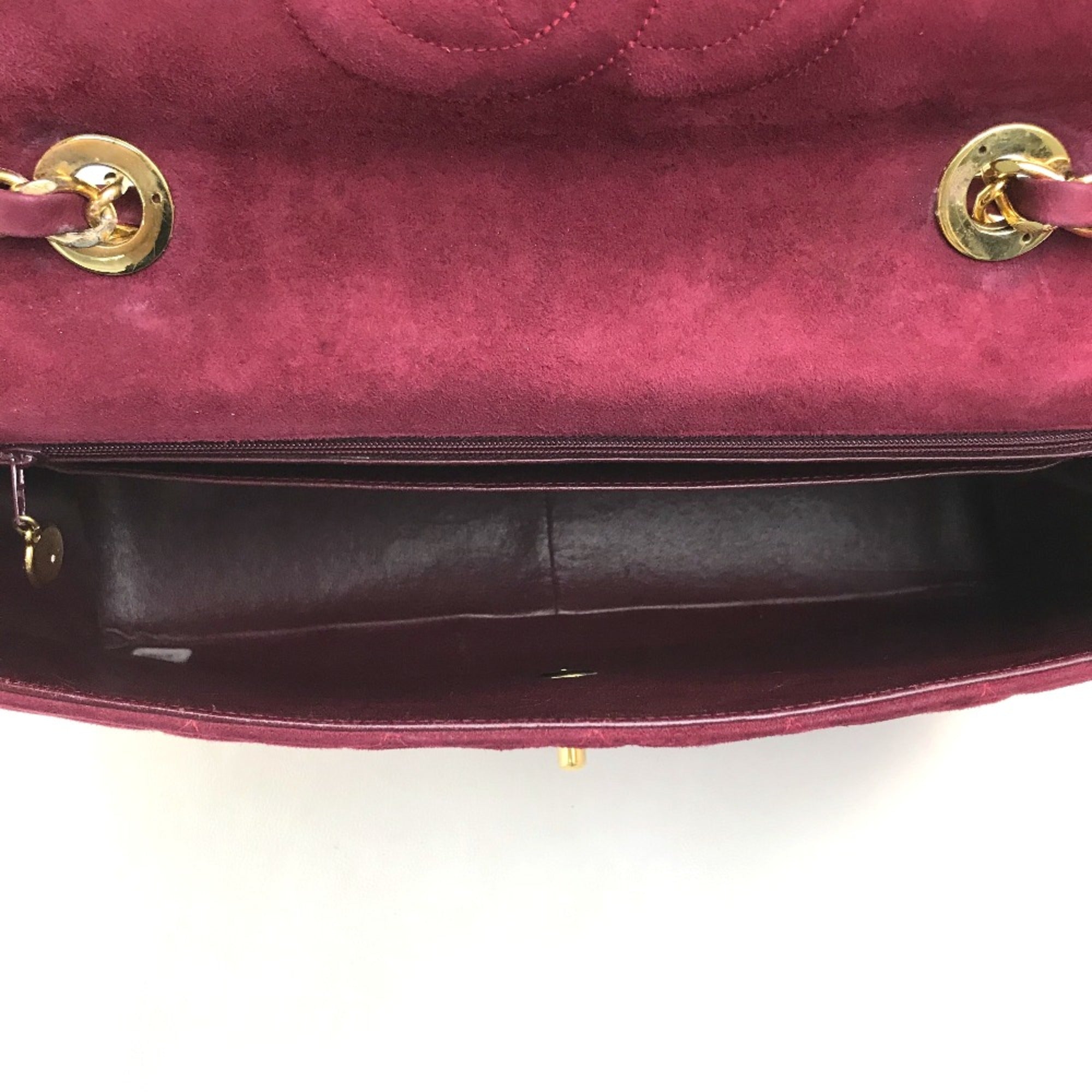 Chanel Red Leather Shoulder Bag