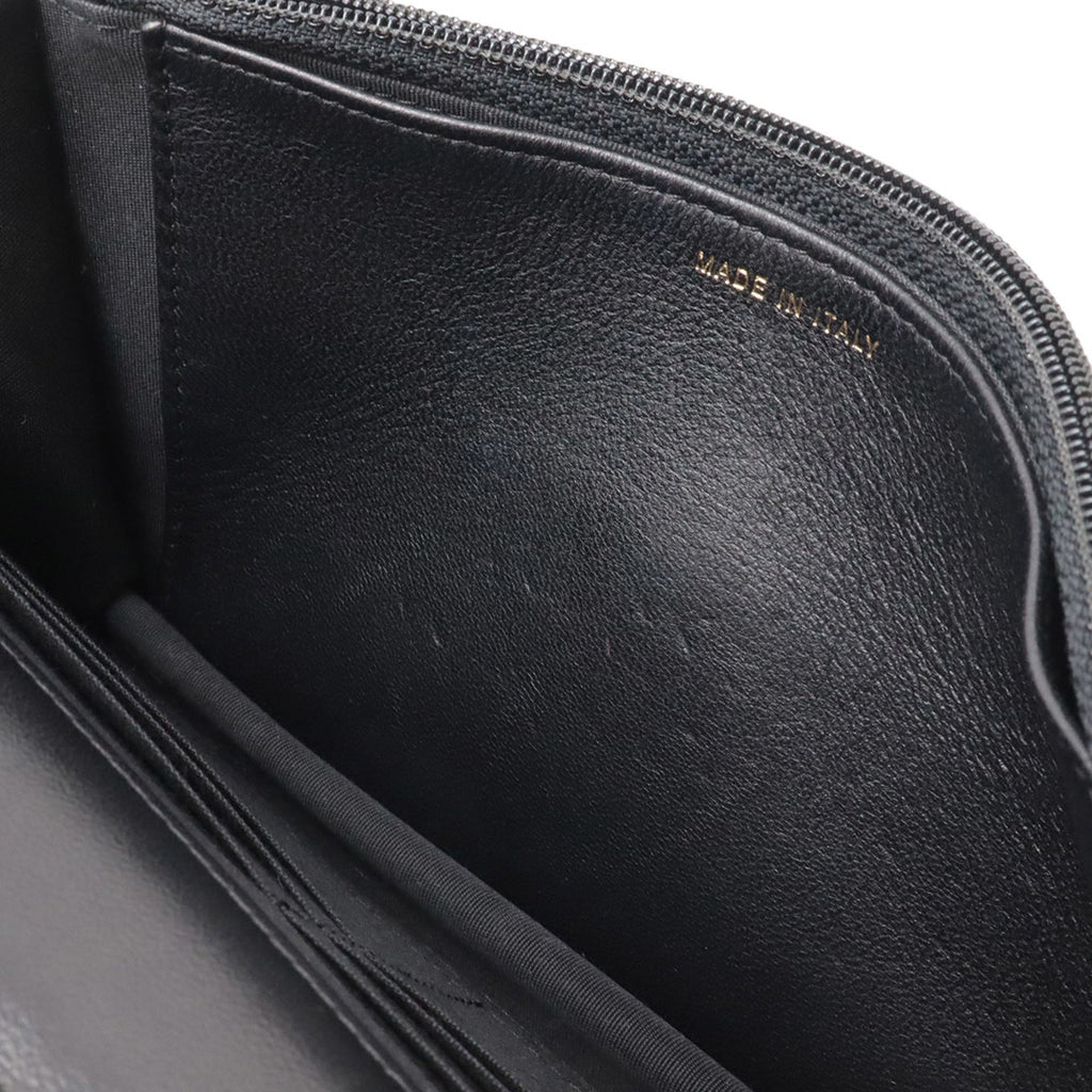 Chanel Black Leather Pochette Shoulder Bag