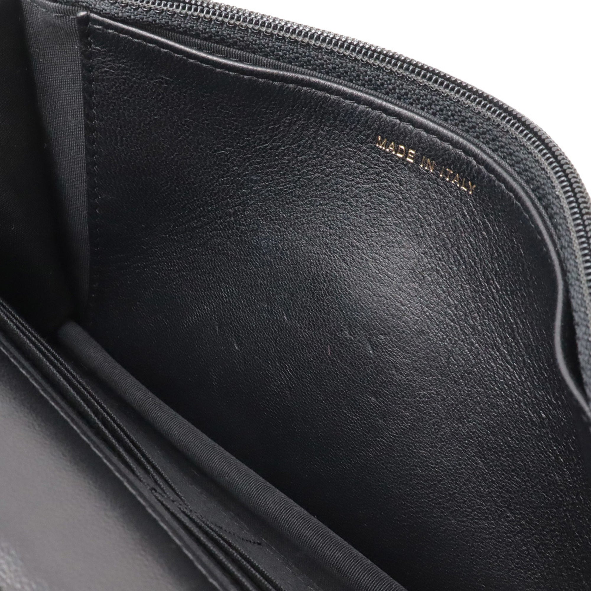 Chanel Black Leather Pochette Shoulder Bag