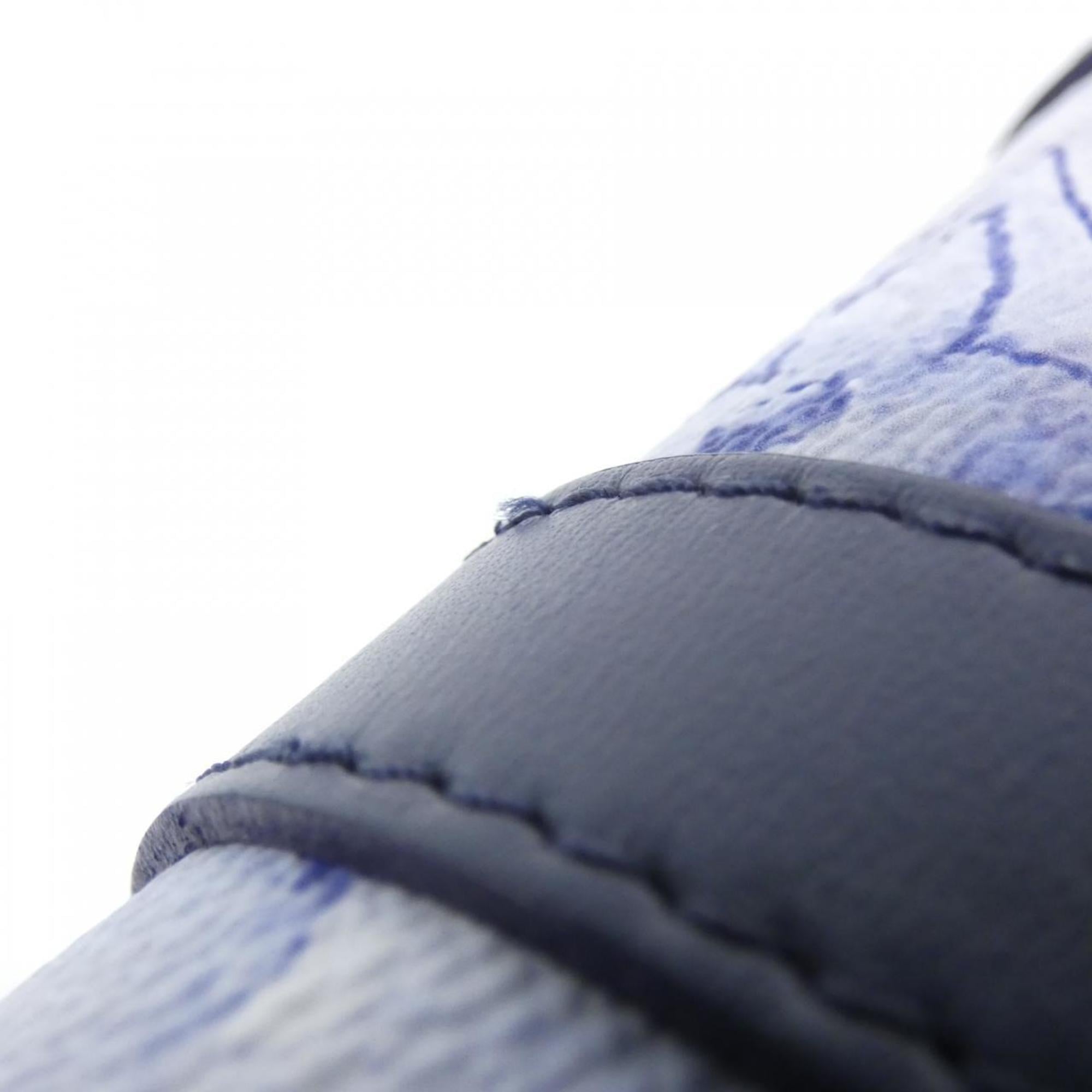 Louis Vuitton Blue Coated Canvas Boston Bag