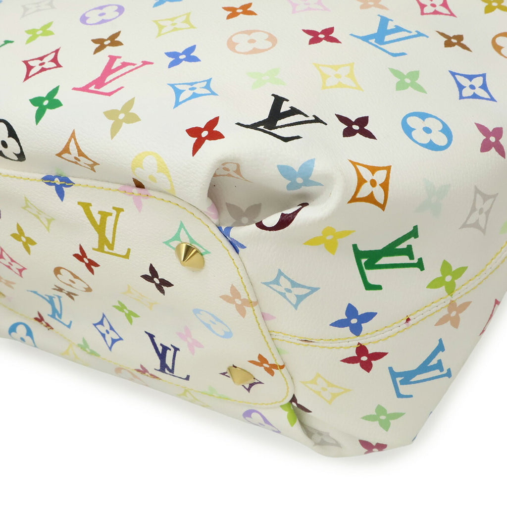 Louis Vuitton Blanc Monogram Multi-Color White Monogram Multicolore Pvc Coated Canvas Shoulder Bag Tote Bag