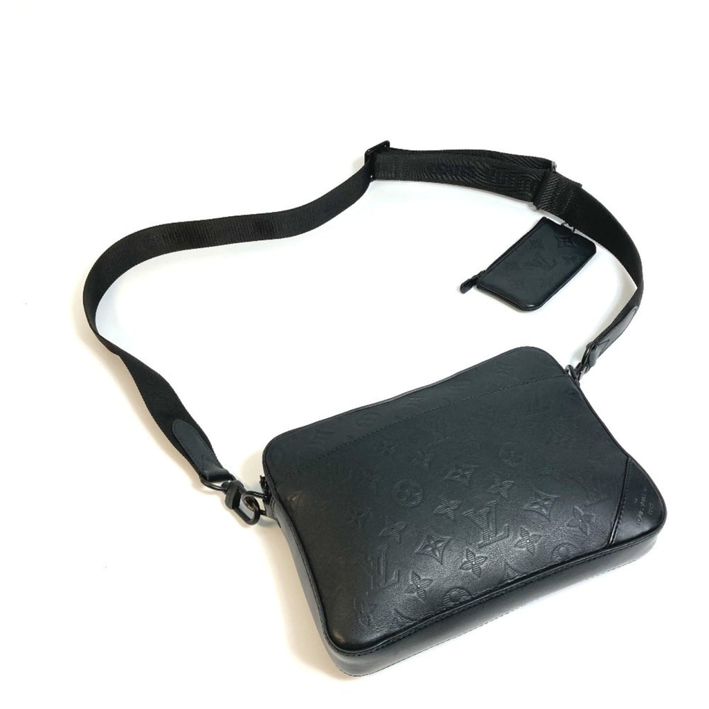 Louis Vuitton Black Monogram Shadow Shoulder Bag Sling Bag