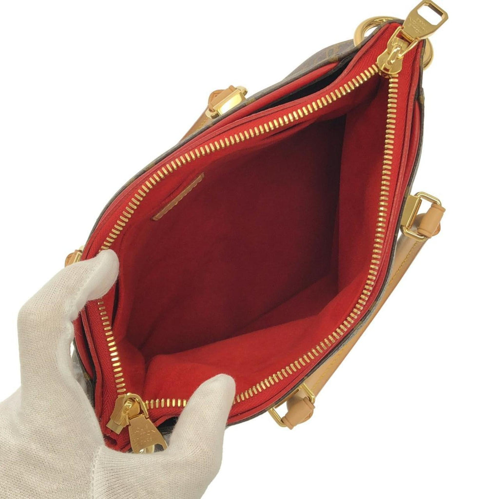 Louis Vuitton Brown Cerise Marron Coated Canvas Handbag