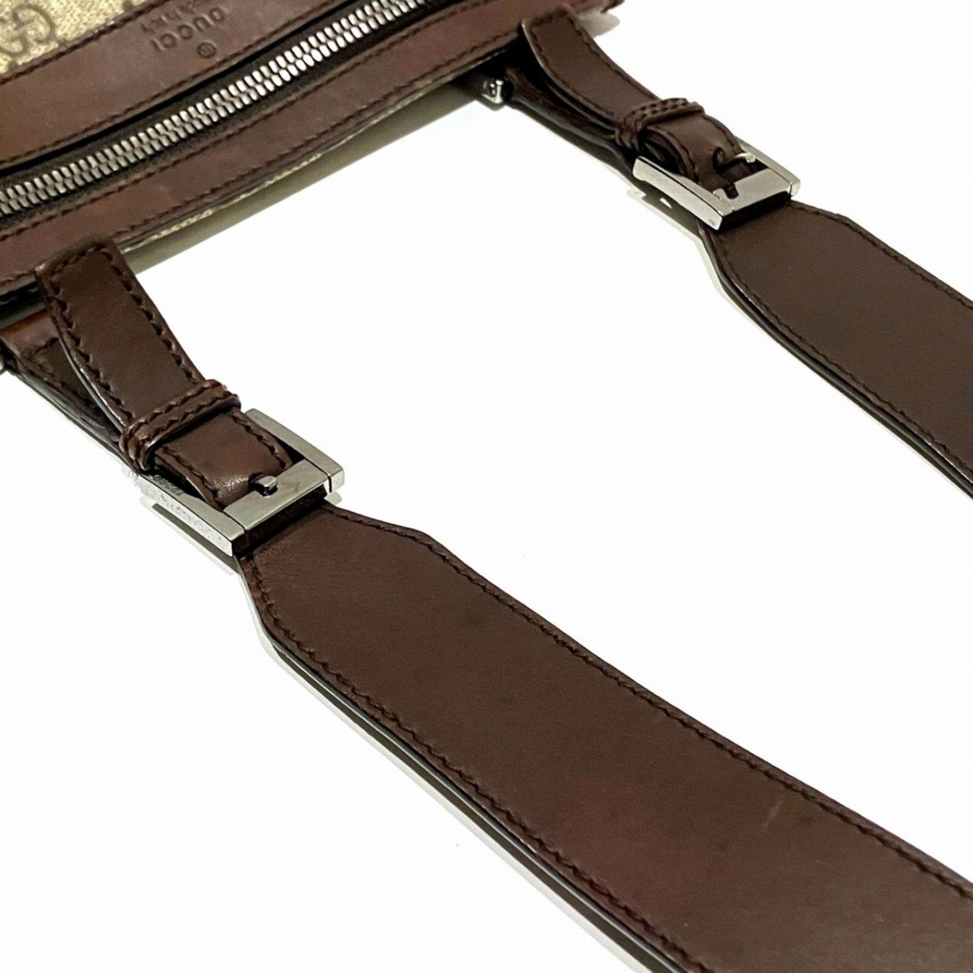 Gucci Beige Brown Pvc Leather Shoulder Bag (Pre-Owned)