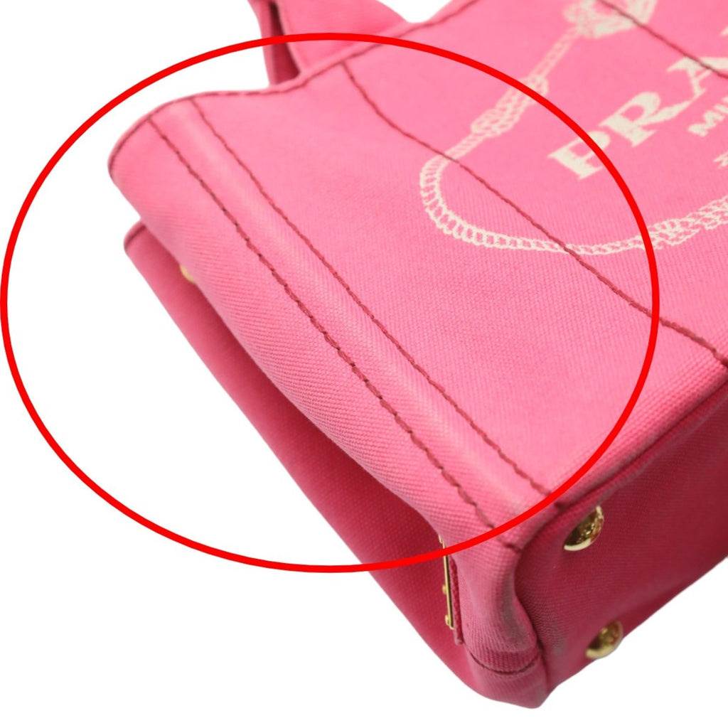 Prada Canapa Pink Cotton Canvas Tote Bag