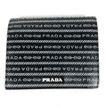 Prada Black White Leather Wallet (Bi-Fold)