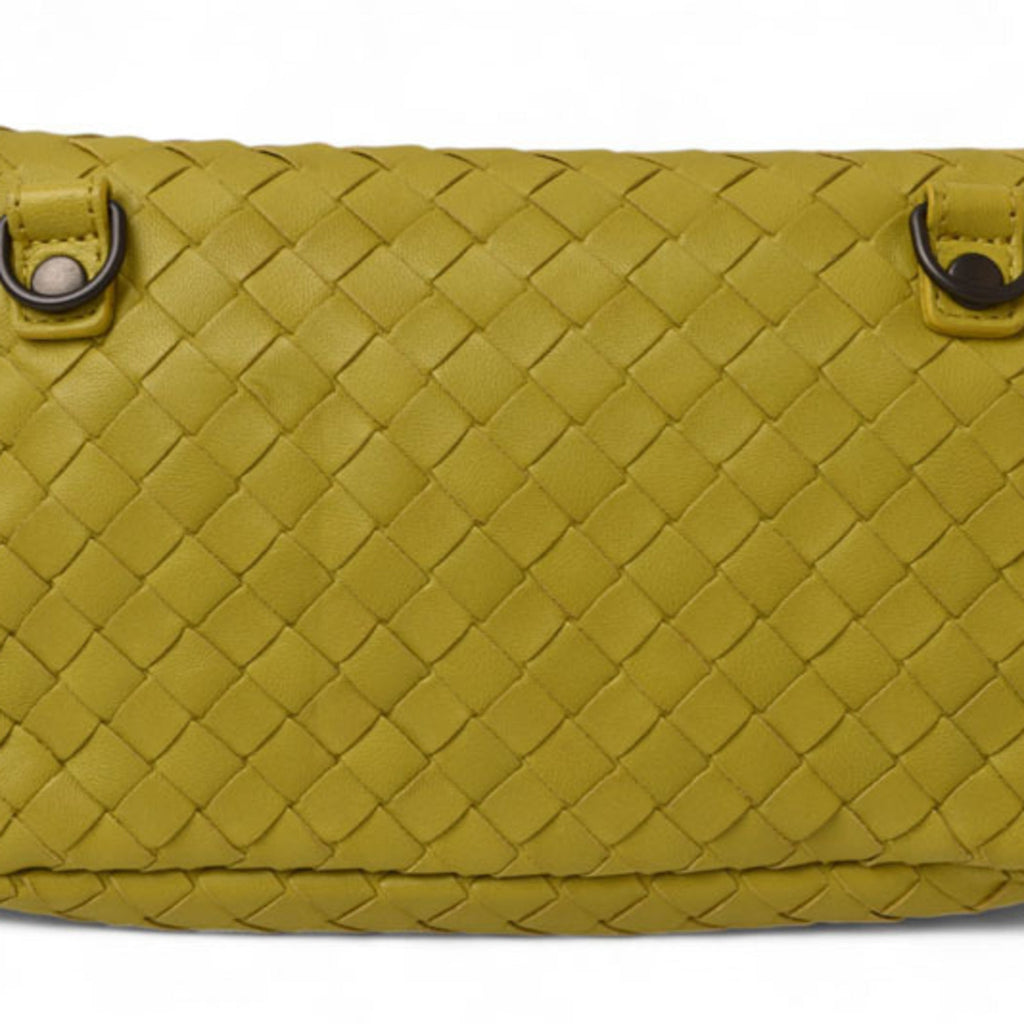 Bottega Veneta Mustard Leather Clutch Bag Shoulder Bag