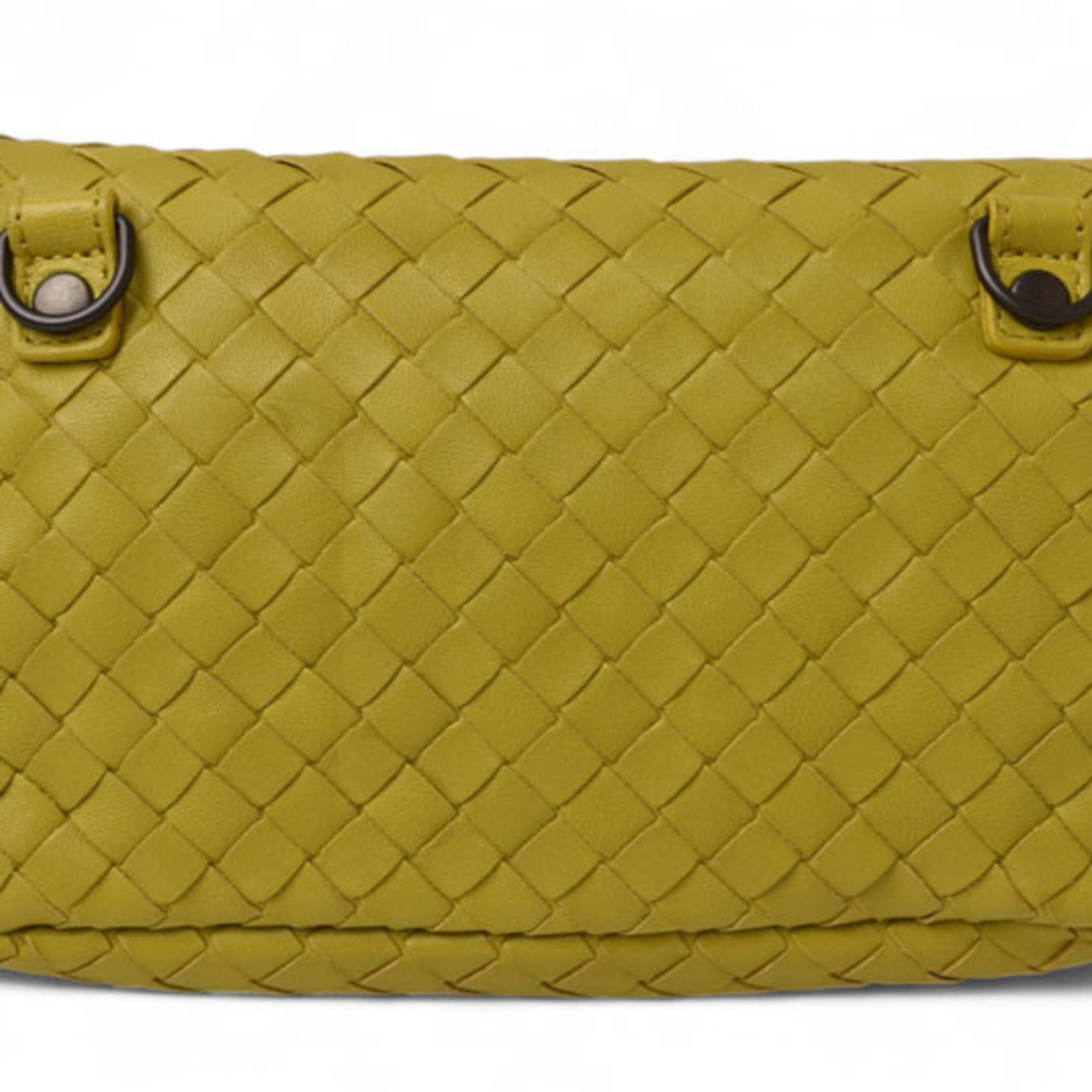 Bottega Veneta Mustard Leather Clutch Bag Shoulder Bag