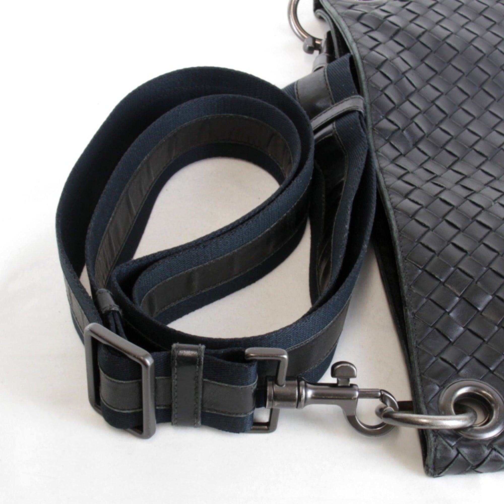 Bottega Veneta Black Leather Shoulder Bag