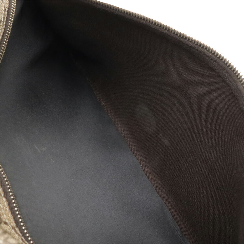 Gucci Gg Plus Beige Dark Brown Gg Supreme Leather Shoulder Bag (Pre-Owned)