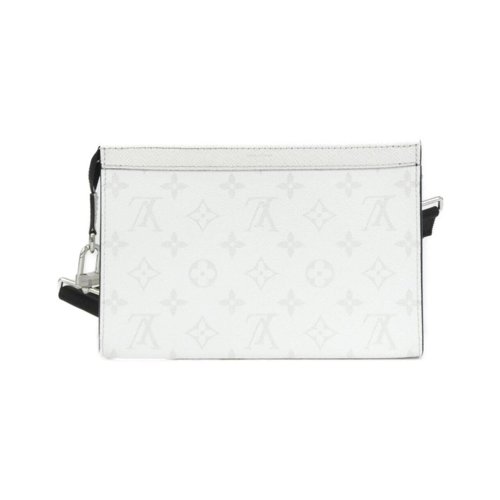 Louis Vuitton White Coated Canvas Leather Shoulder Bag
