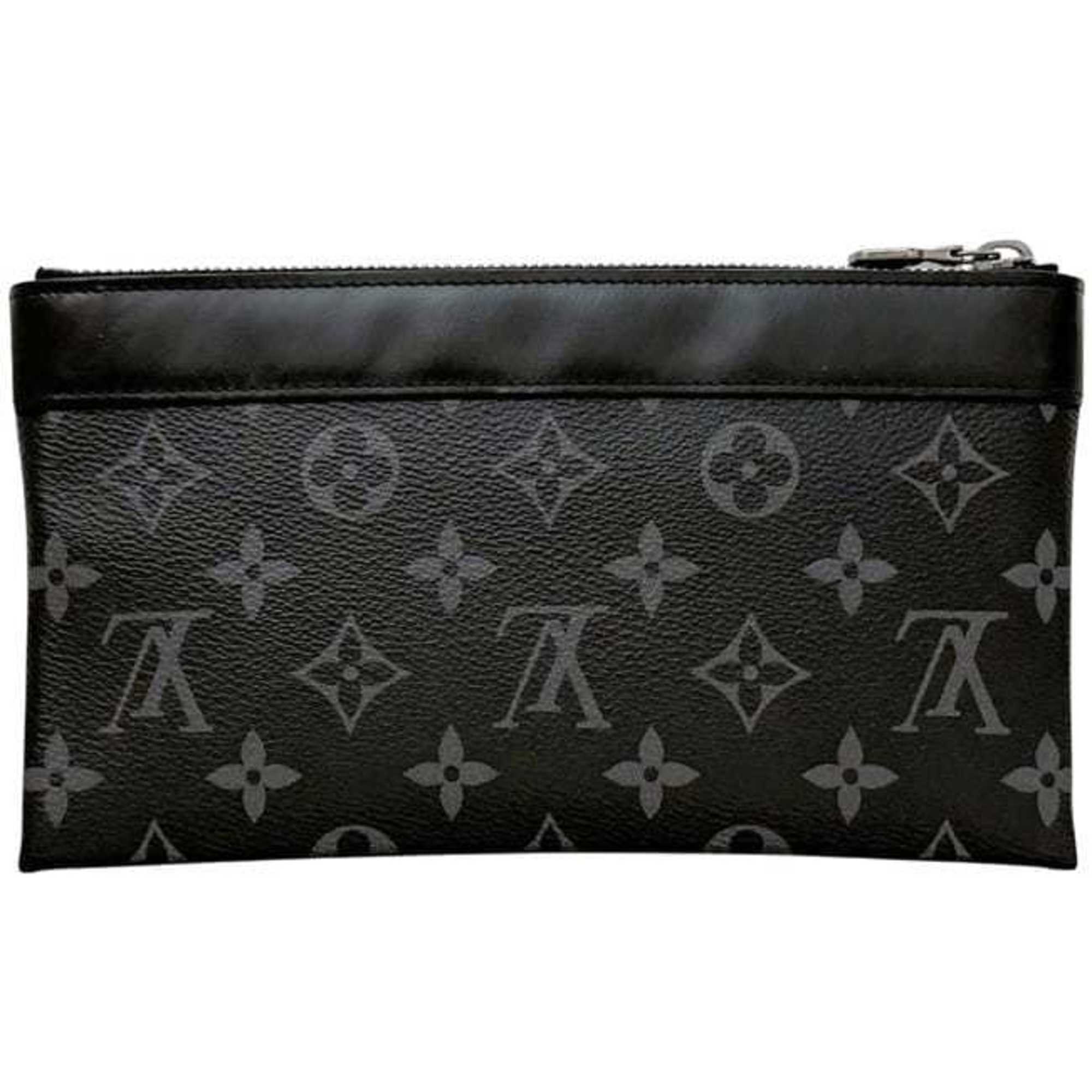 Louis Vuitton Black Monogram Eclipse Monogram Eclipse Leather Pochette Pouch