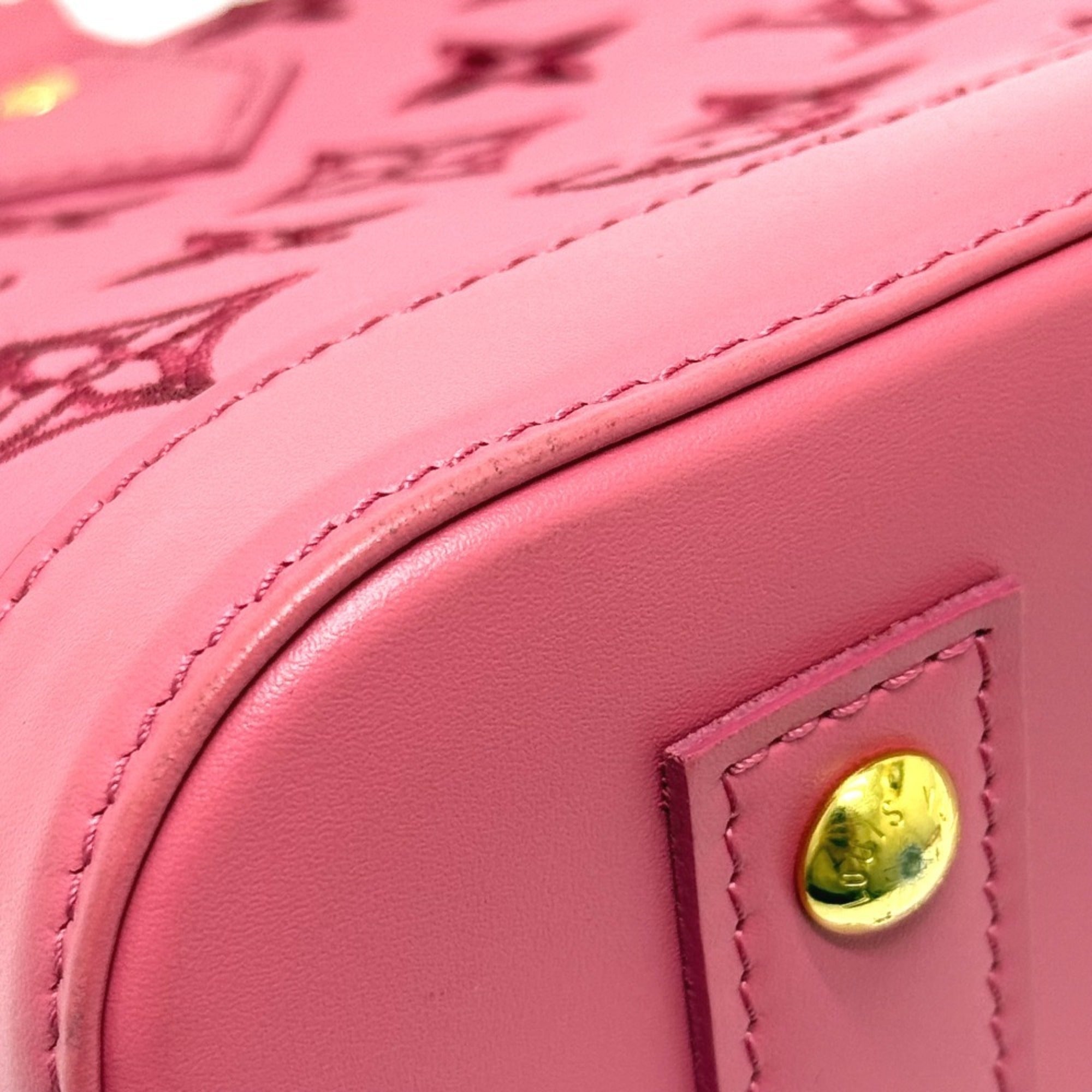 Louis Vuitton Pink Leather Handbag