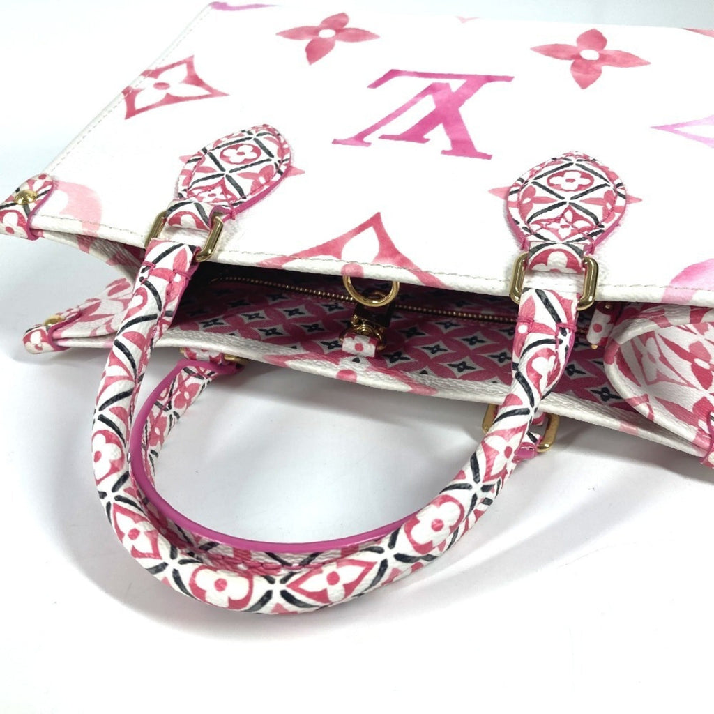 Louis Vuitton Pink White Monogram Handbag Shoulder Bag Tote Bag